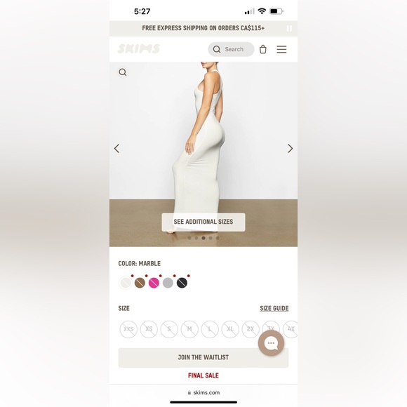 Skims white shimmer marble foil soft lounge shimmer racer back maxi dress - Picture 4 of 11